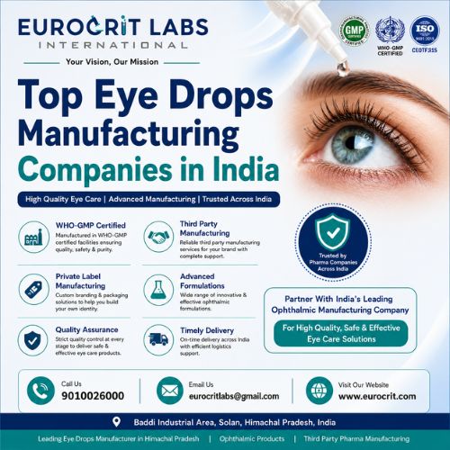 Top Eye Drops Manufacturing Companies in India | Eurocrit Labs