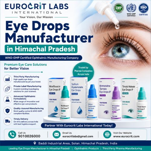Eye Drops Manufacturer in Himachal Pradesh | Eurocrit Labs
